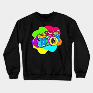 Neon Hippy 80s 90s Costume Retro Vintage Crewneck Sweatshirt